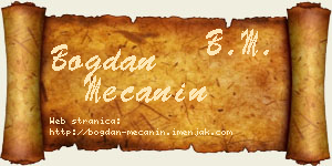 Bogdan Mečanin vizit kartica